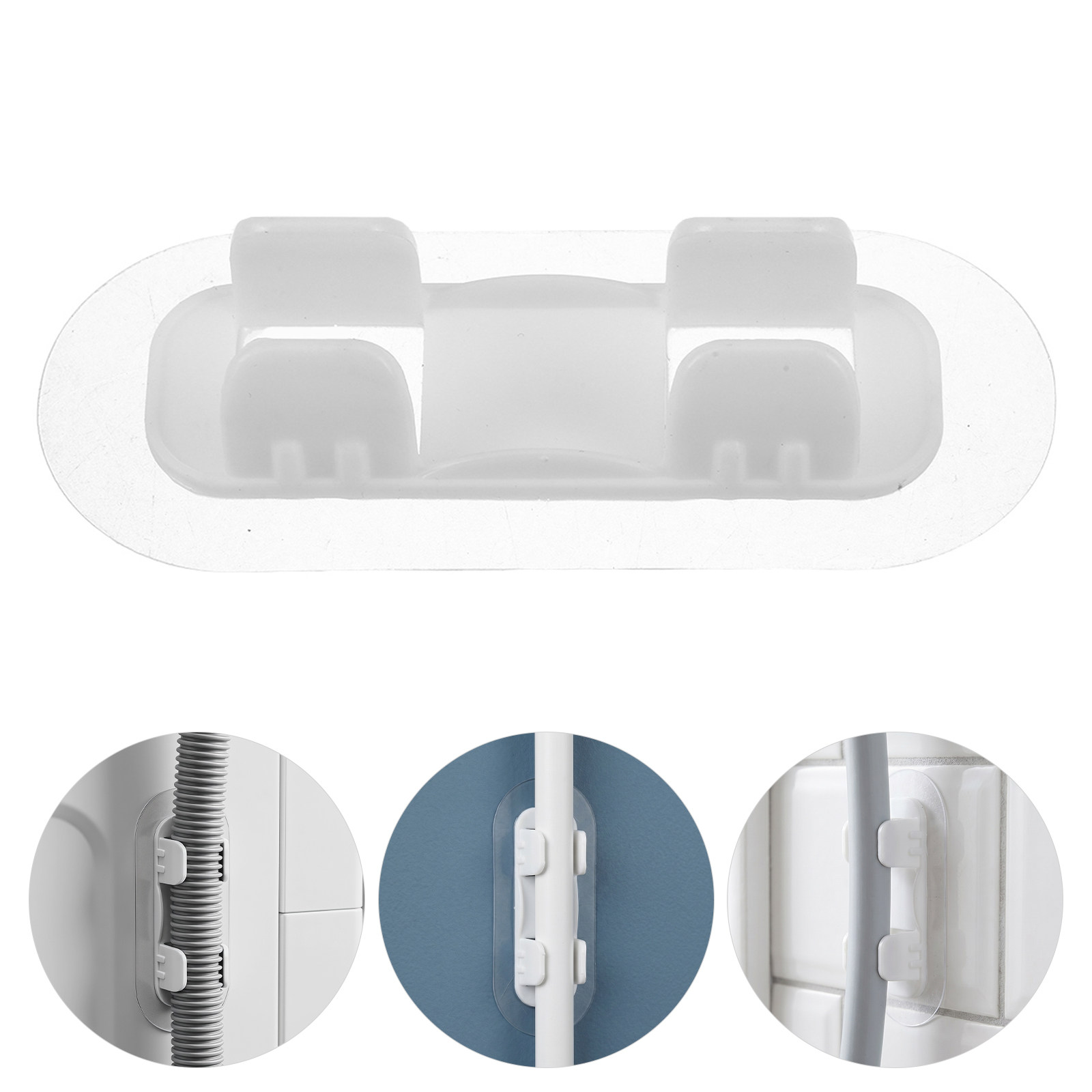 Drain Pipe Clip - คลิปหนีบท่อระบายน้ำ 4 ชิ้น แบบติดด้วยตัวเอง ที่ยึดท่อ PVC