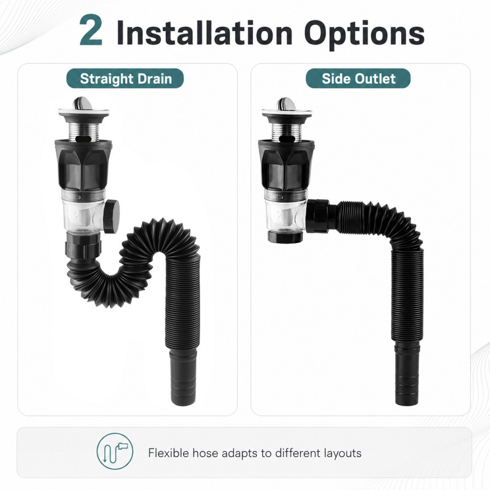 ชุดท่อระบายน้ำอ่างล้างหน้าในห้ - Drain Pipe Clip บทวิจารณ์และราคา